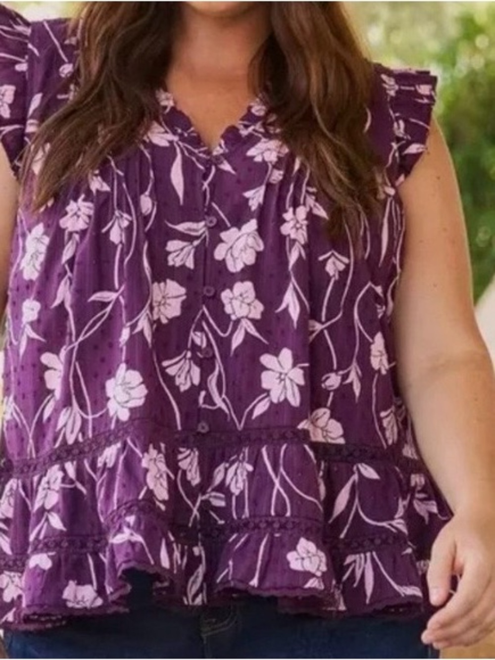 Belle Isle by Torrid Flutter sleeve top 2X